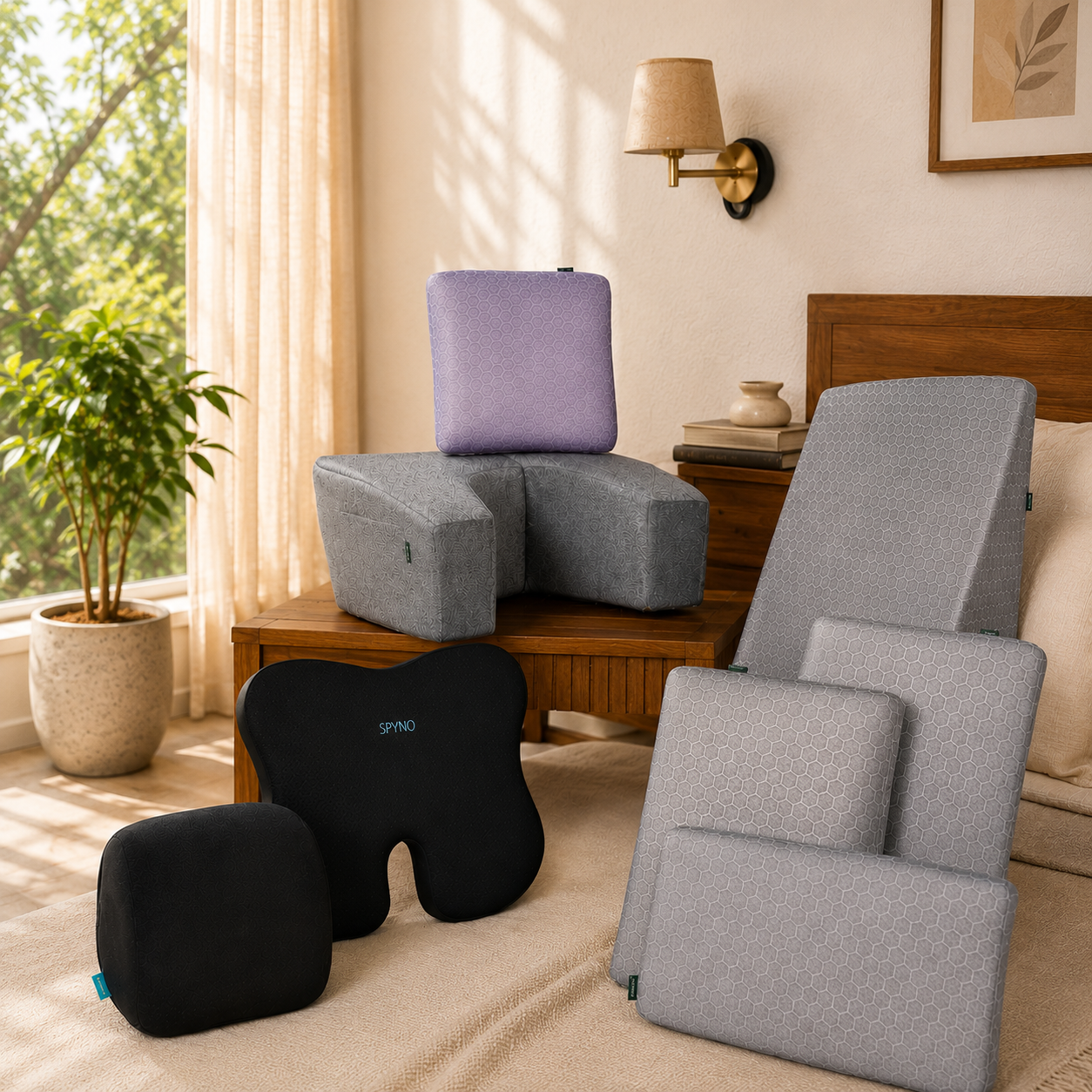 SPYNO ergonomic pillow and cushion range